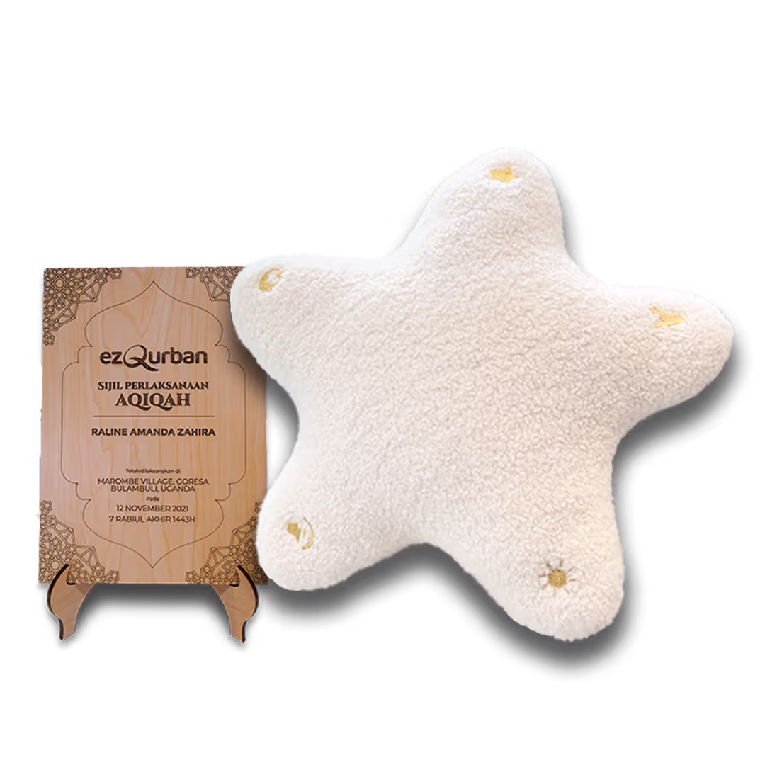Sijil Kayu Premium + Personalized Zikir Pillow Babypian